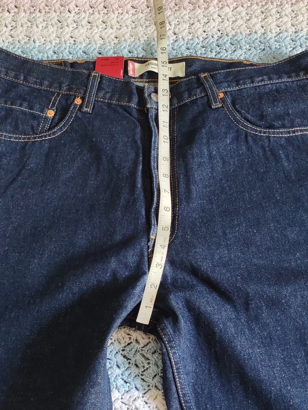 Levi's 38x32 505 Regular Fit Blue Jeans